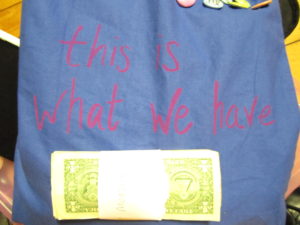 Bag by Heather Acs, "this is what we have..." series.
